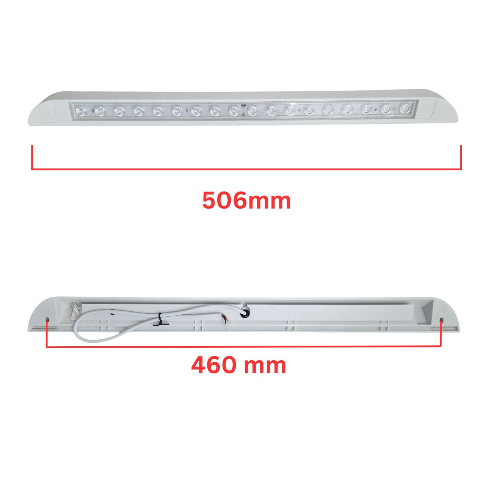 MARVIX Lampada per Tenda LED 12V 24V Impermeabile 506mm 6000K Bianco Freddo