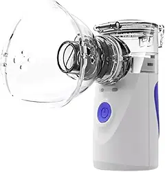 Inalador Nebulizador Ultrassônico Mini Portátil Compacto Sem Fio Silencioso Para Bebê Infantil e Adulto Recarregável Bivolt