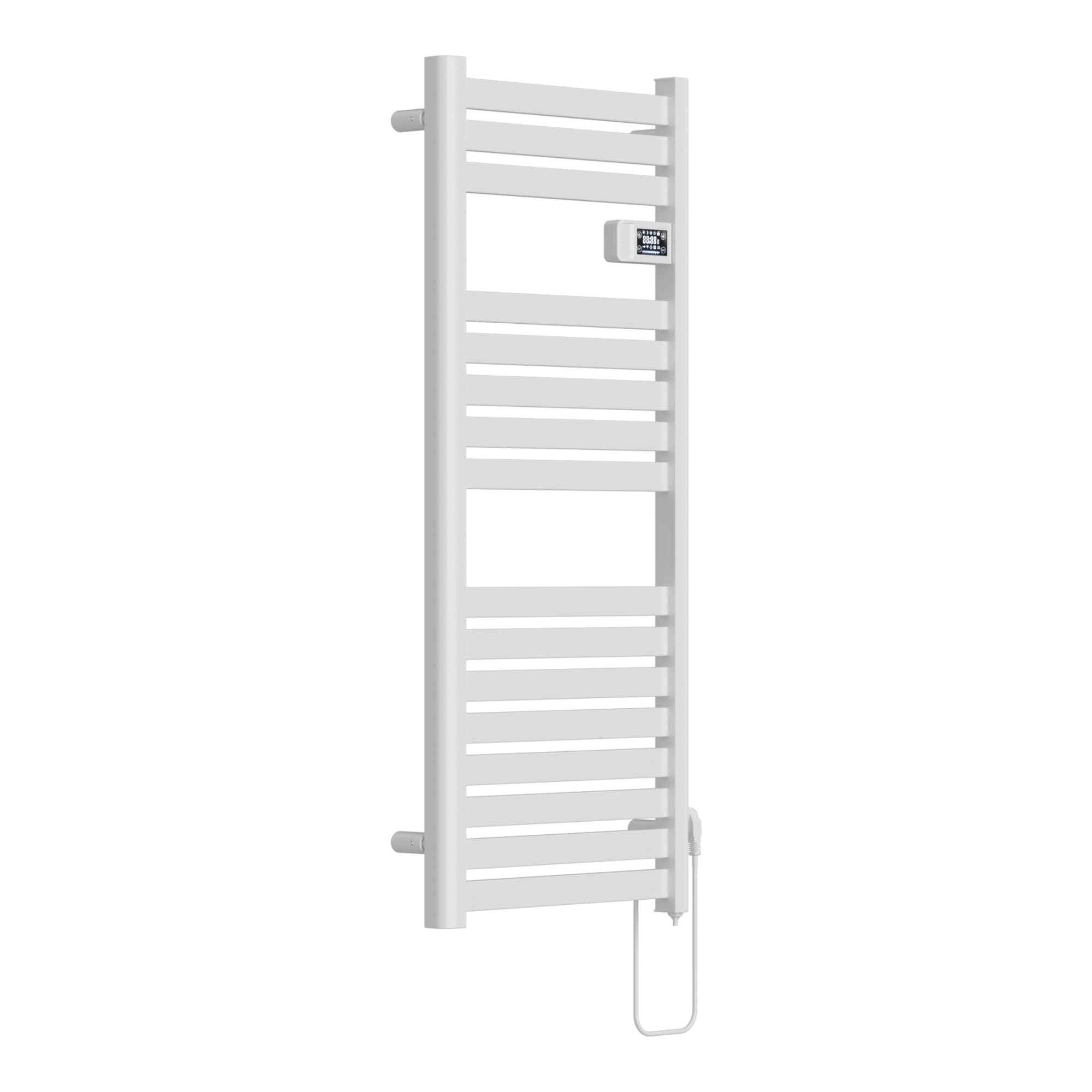 pro.tec Secatoallas Radiador Toallero Eléctrico Mural Secatoallas con 16 Lamas Potencia 500W Modo Confort Eco y Ventana Abierta para Espacios Reducidos Aluminio 120 x 50 cm - Blanco