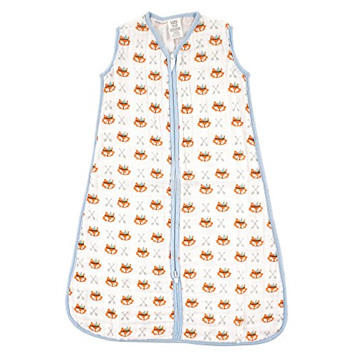 Image of Luvable Friends Unisex Baby Sleeveless Muslin Cotton Sleeping Bag, Sack, Blanket, Wild Free Muslin, 0-6 Months