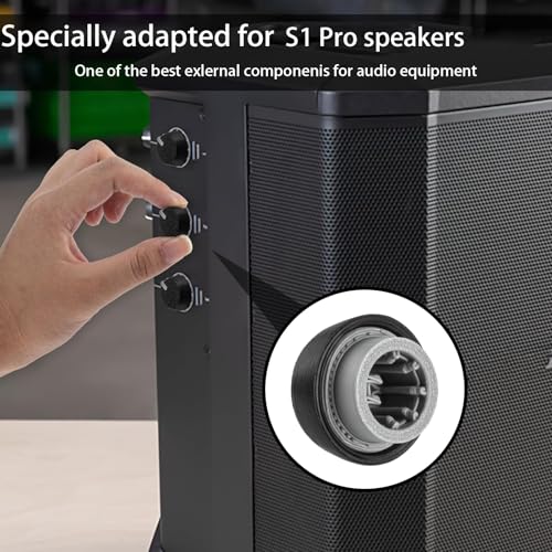 Replacement Knobs Compatible with Bose S1 Pro Speakers Button Set Enhanced Durability Easy Snap-On Installation Black Six in Total (Black and White) by Ignalu - Image 2