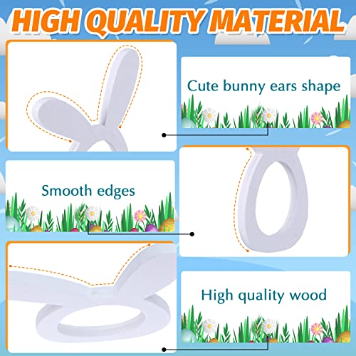 24 Pcs Easter Dinner Napkins Cloth And Wooden Bunny Napkin Rings Set Pastel Buffalo Checks Cloth Napkins Gingham Easter Napkins Cotton Easter Ear Napkin Rings Buckles Holders Spring Party Table Decor #TOP2