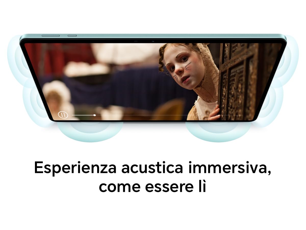 HONOR Pad 9 Tablet,12,1" Pollici Touch Screen, 120Hz 2,5K Fullview Display, Android da 13, 8GB RAM 256GB ROM, 8 Altoparlante, 8300mAh, Wi-Fi, Bluetooth, (Cyan Lake)