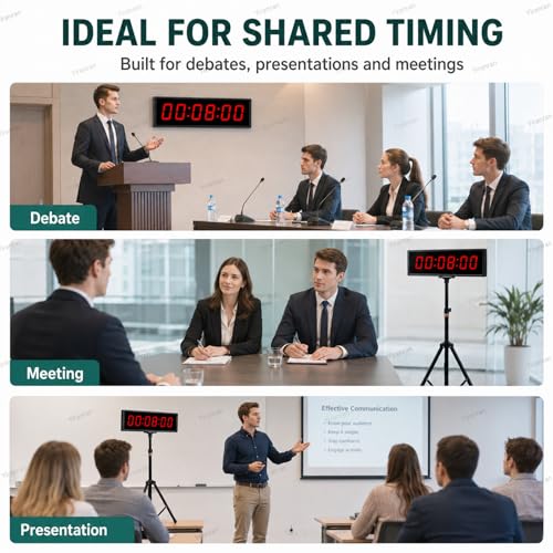 Reloj de Pared Digital Doble Cara 1.5in con Trípode miniatura 4