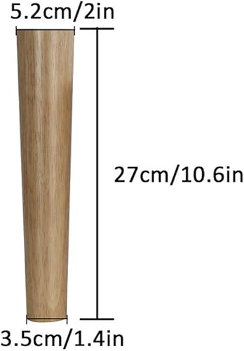 Patas de madera maciza para muebles, patas de sofá cónicas, patas de mesa de café, patas de repuesto para armario, con accesorios, con perno M8 Patas de madera maciza para muebles, patas de sofá cónicas, patas de mesa de café, patas de repuesto para armario, con accesorios, con perno M8