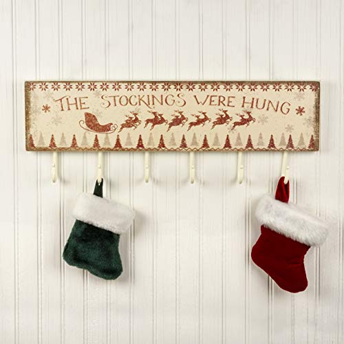 Primitives-by-Kathy-Rustic-Christmas-Stockings-were-Hung-6-Hook-Board Primitives by Kathy Rustic Christmas Stockings were Hung 6 Hook Board