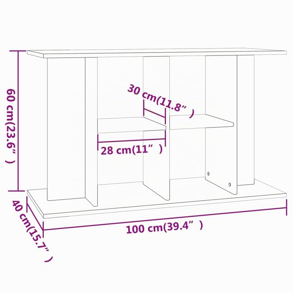 vidaXL Soporte para Acuario de Roble Sonoma 100x40x60 cm de Madera de ingeniería