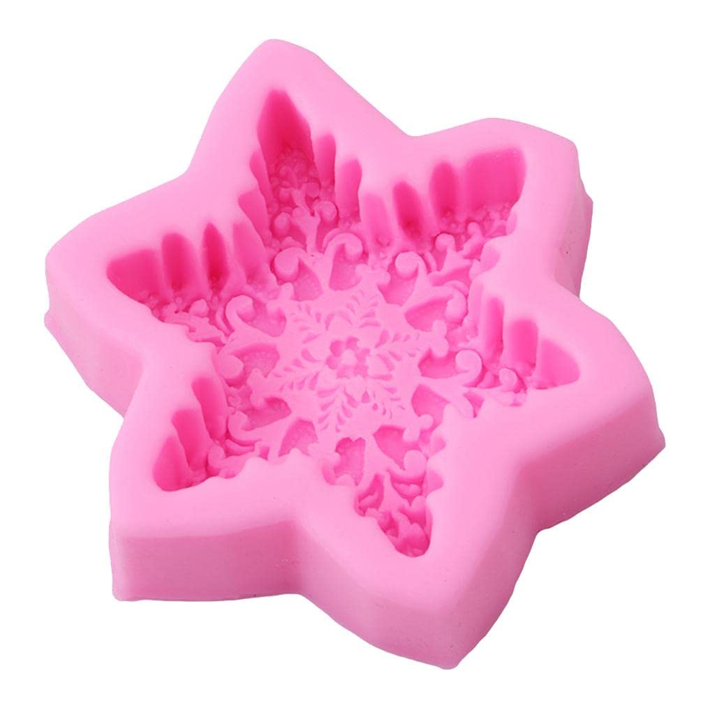 2 Piezas Molde de Nieve de Silicona para Pasteles Molde para Fondant Herramienta para Decorar Chocolate Bandeja para Muffins Reutilizable y, 5 Piezas