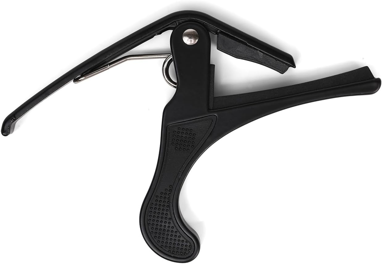 Akkord AKD CAPO-01 One Handed Trigger Guitar Metal Capo Quick Change for Ukulele, Electric and Acoustic Guitars, Black