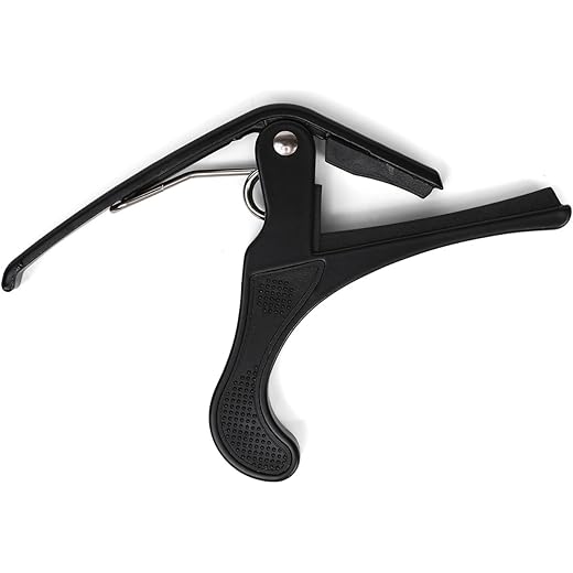 Akkord AKD CAPO-01 One Handed Trigger Guitar Metal Capo Quick Change for Ukulele, Electric and Acoustic Guitars, Black