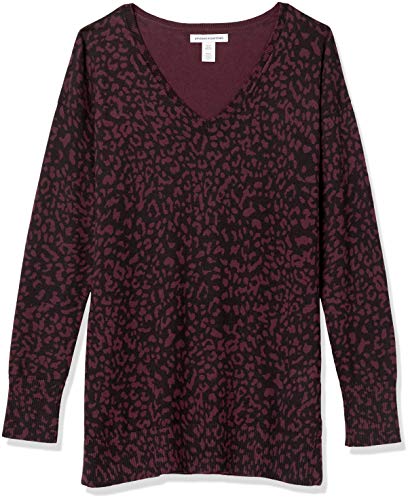 Image of Amazon Essentials Women's Lightweight V-Neck Tunic Sweater, Long Sleeve, Ribbed (Available in Plus Size)