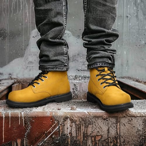 Image of NINGO Waterproof Steel Toe Work Boots for Men, EH Rated, Slip Resistant