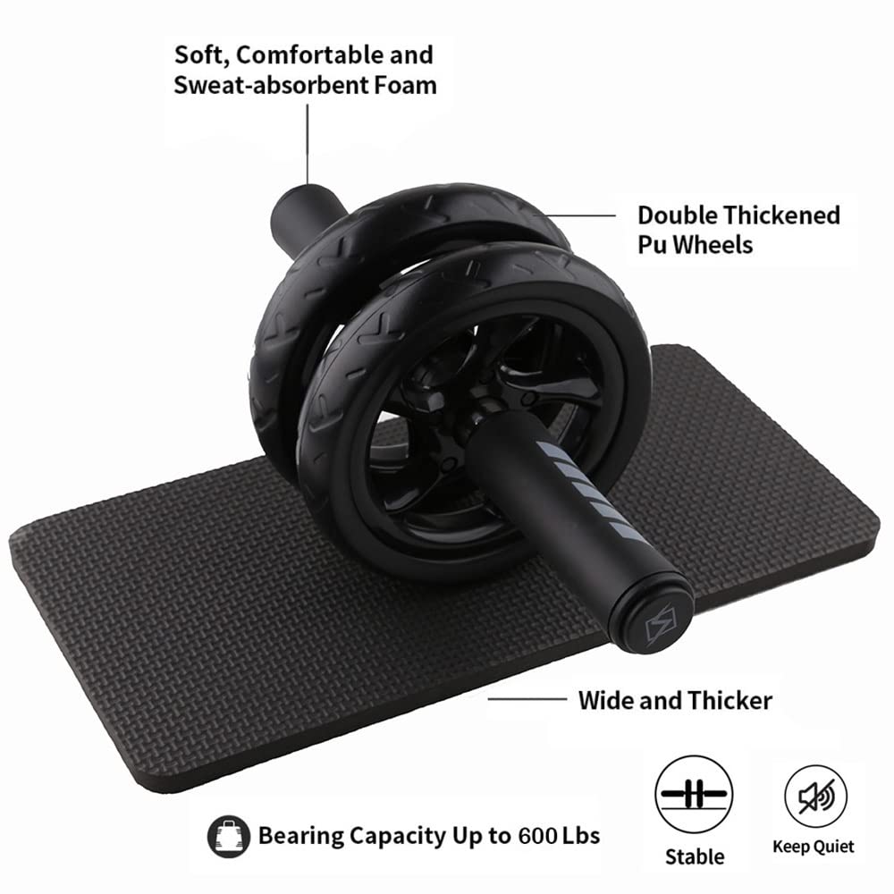 Abs Rad -Rutschrad mit Mattenruhe Big Wheel Bauchmuskel Trainer for Fitness ABS CORE Training Training Home Fitness Fitness Bauchrad Trainer