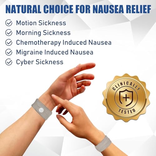 Image of Anti-Nausea Wristband Motion Sickness Band Anti Nausea Wristband Anti Motion Sickness Bands Vomiting Band For Adult Kidsfor Anxiety, Travel, Sea, Car, Air Sickness Reliefs Handband Pack of 1 Pair(1 PAIR)