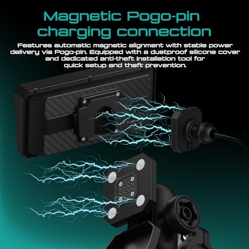 Image of 6.8 inch Wireless Motorcycle CarPlay Screen with TPMS, Model MOX68 | Wireless Apple CarPlay & Android Auto, IP67 Waterproof GPS, Dual Bluetooth, Magnetic Mount, Voice Control.