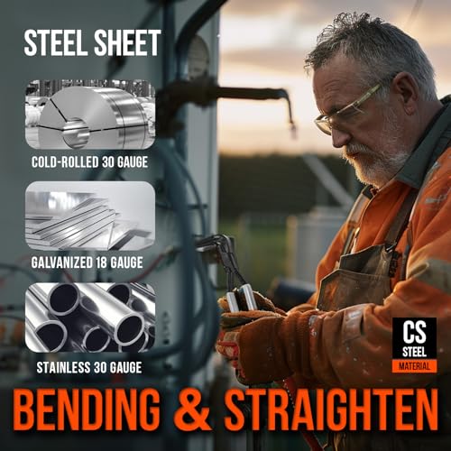 Image of SUZUME 3 Pack Hand Seamers Sheet Metal Tools, Metal Bender Hand Tool, Sheet Metal Bender - 𝗦𝘁𝗿𝗮𝗶𝗴𝗵𝘁, 𝟰𝟱𝗮𝗻𝗱 𝟵𝟬 with a Tool Box, for Roofing, HVAC, Drawer