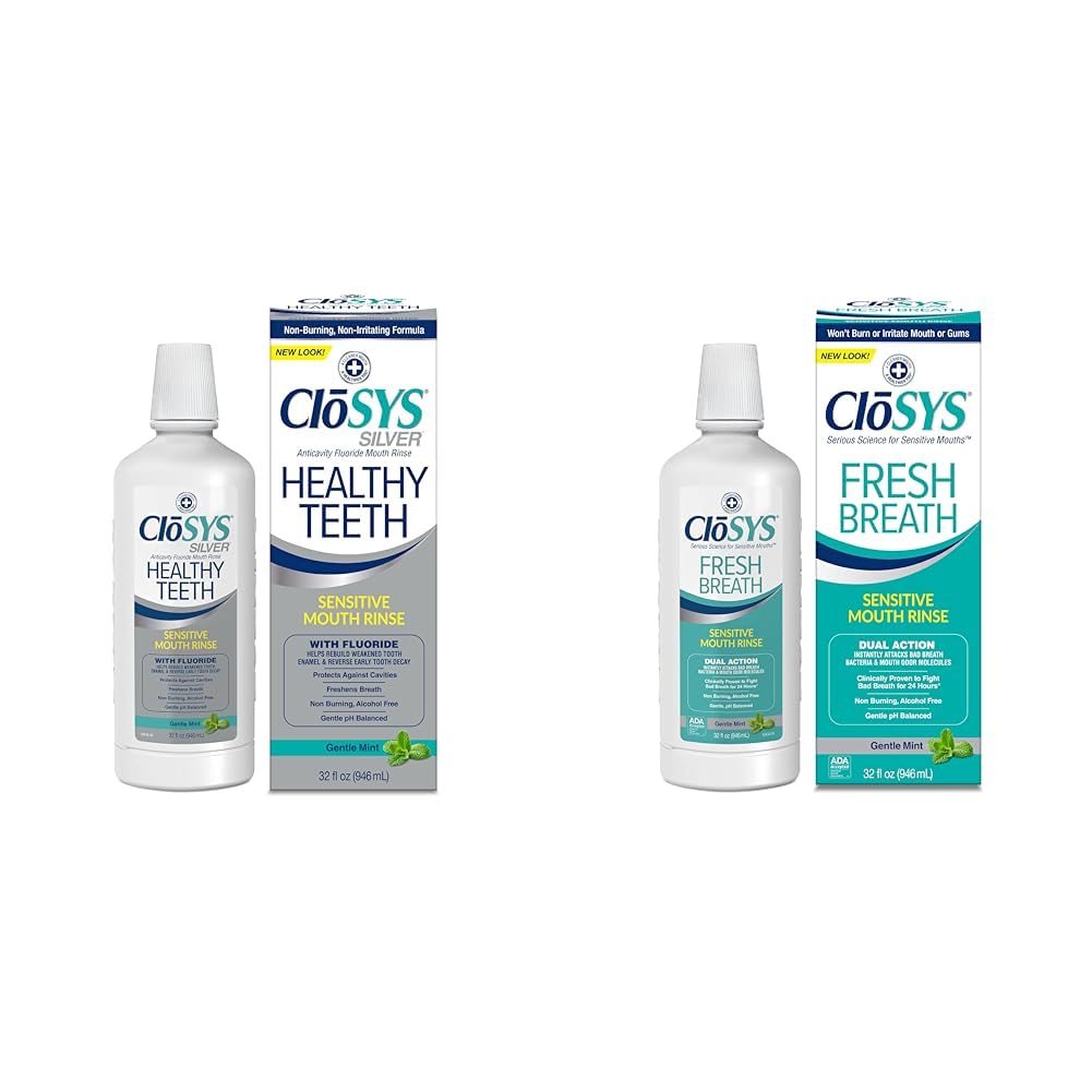 CloSYS Healthy Teeth Oral Rinse Mouthwash 32 Fl Oz