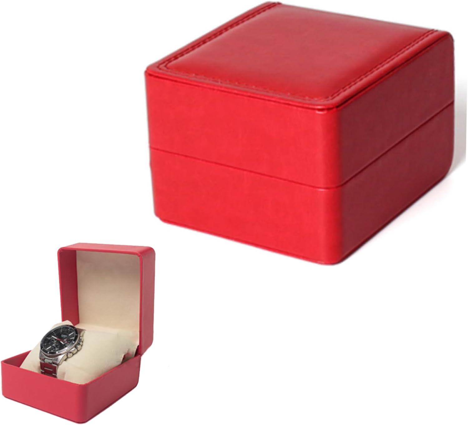 Single,Rmovable Watch Pillows,Single Watch Storage Box,Leather Storage,Premium Pu Box,For Women And … Single,Rmovable Watch Pillows,Single Watch Storage Box,Leather Storage,Premium Pu Box,For Women And …