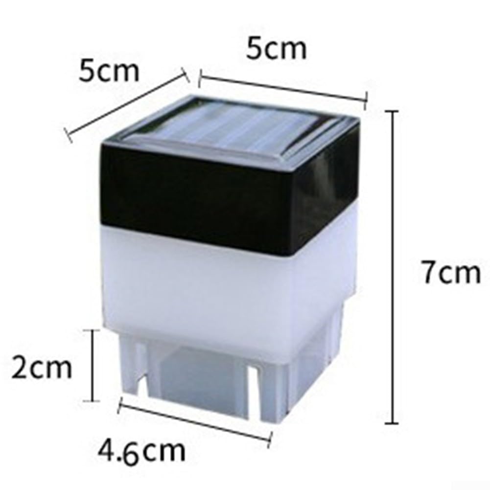 Lampade a LED a energia solare, impermeabili, per esterni, per recinzioni, scale, giardini, patio, vialetti per illuminazione, facili da installare, con tappo in ABS (luce bianca)