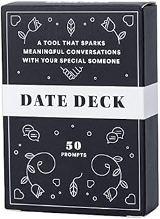 Date Deck by BestSelf — Exciting, Engaging, and Though-Provoking Conversation Prompts Perfect for Unlocking Connection, Companionship and Meaningful Discussion — 50 Cards