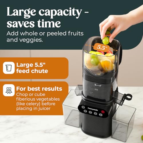 Image of Pantrymade Cold Press Juicer, 5.5 inch Feed Chute, High Juice Yield, BPA Free