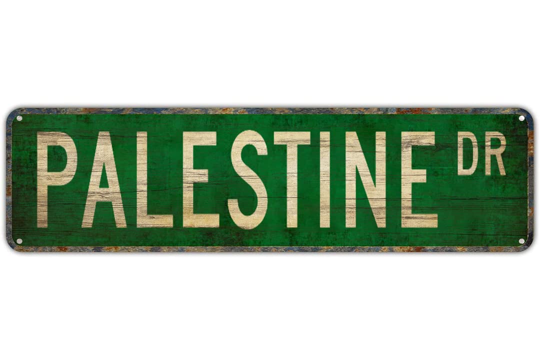 Vintage Palestine DR Tin Sign: Aesthetic Wall Decor Review