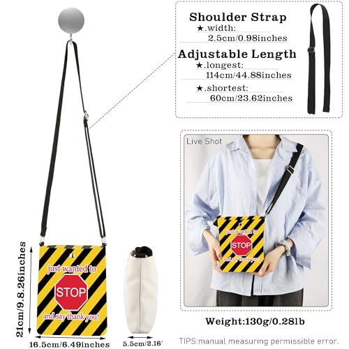 CMNIM Crossing Guard Gifts Just Wanted To Stop And Say Thank You Crossbody bag Stop Sign Shoulder School Crossing Guard Purse4
