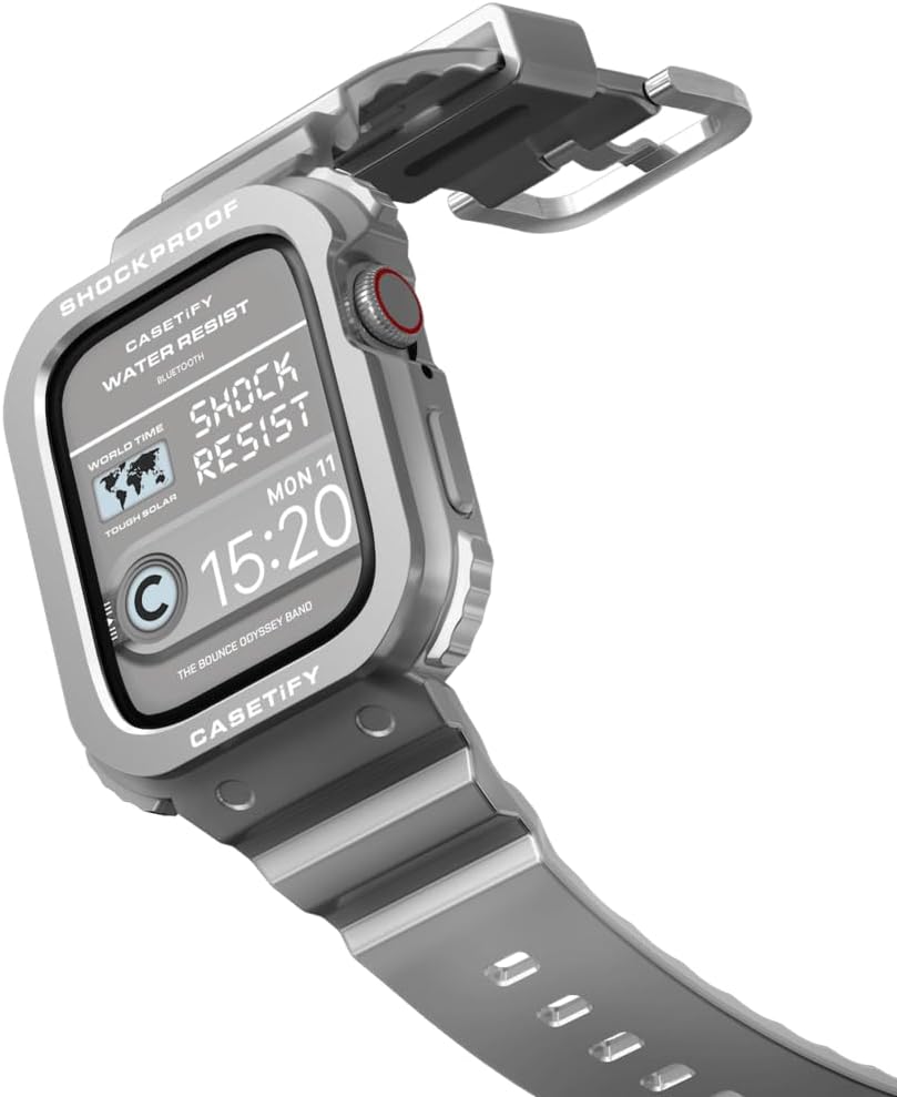 CASETiFY Bounce Odyssey Watch Band Compatible with Apple Watch - 40mm/41mm/44mm/45mm - Black/Silver/Bubble Gum/Electric Blue