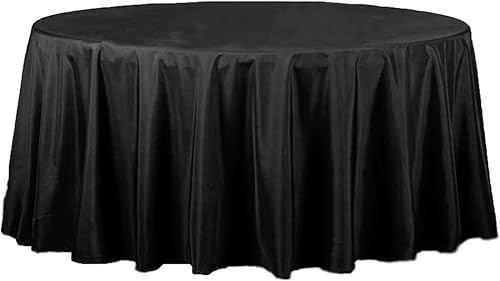 10 manteles redondos negros de 120 pulgadas, manteles de tela para bodas, fiestas, recepciones, banquetes, eventos, cocina, comedor disponible en Yaxa Venezuela