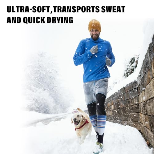 Ski Socks Merino Wool,2/3 Pairs Pack Skiing and Snowboarding Socks For Men Women Youth,Winter Knee High Thermal Socks4