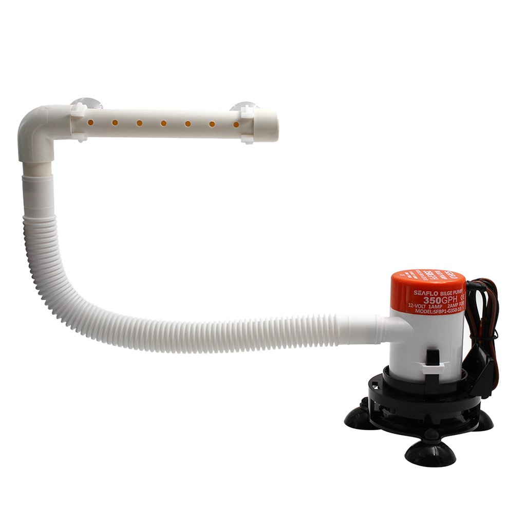 Homyl Portable 12v Livewell Aeration Pump System Kit For Boat Cooler