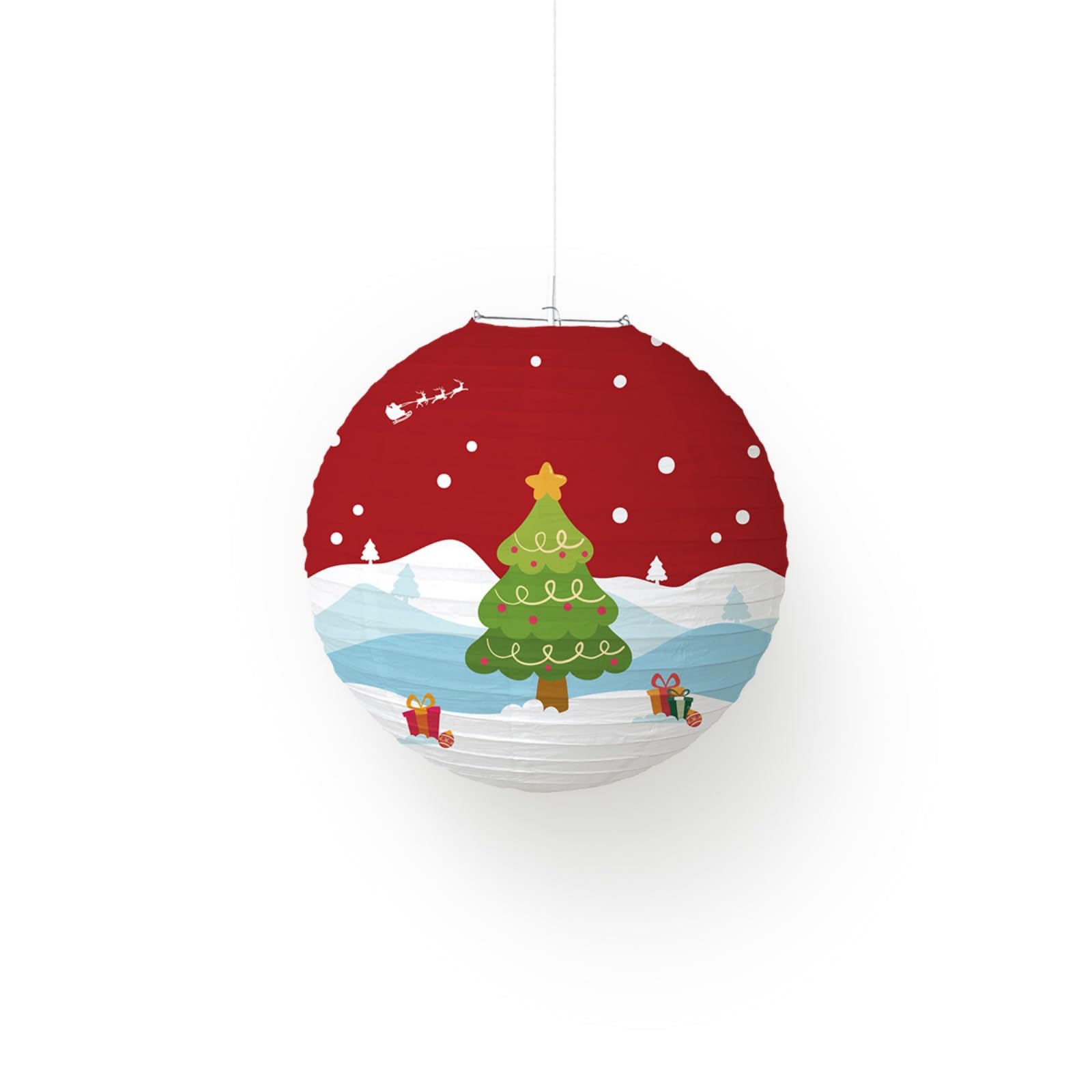 Hsioluted Festival Cartoon Design Paper Lamps Seasonal Decoration for Christmas Parties School Event Quick Setups Sturdy Recyclable Materials Holiday Paper Lamps