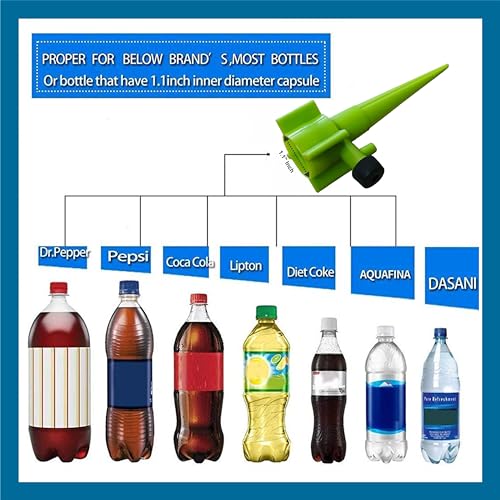 Image of Techhark Drip Irrigation kit for Home Garden, Self-Watering Spikes for Plants, Automatic Plant Water Devices (10 PCs,100% Leak Proof)