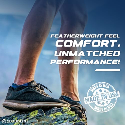 Image of CloudLine Ultralight Merino Wool Running Socks for Men and Women - Thin, Anti-Blister, Moisture Wicking, Made in USA - 3 Pair