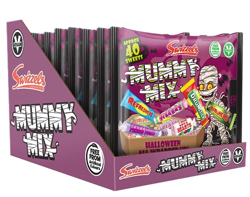 Swizzels Mummy Mix Bag Bulk Box 340g Pack of 10 Perfect for Halloween Sweets Party Sweets Trick or Treat Bags in Bulk and Party Bag