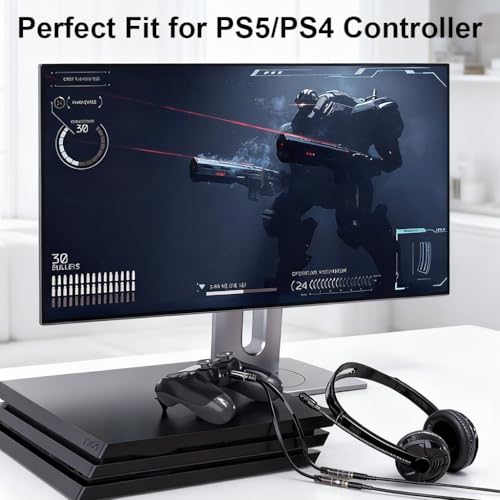 Image of ZORBES Headset Splitter 3.5mm Headphone Mic Splitter Cable for Headset with Separate Stereo Audio and Microphone Jacks Y Splitter Cable Male to Female Compatible with Smartphone Tablet Laptop