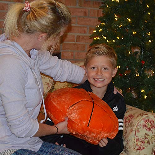 Catchstar Basketball Pillow Fluffy Basketball Plush Pillow Soft Stuffed Basketball Throw Pillow Decorative Round Large Basketball Pillow Cushion Big Sports Toy Gift For Kids Boy Children Room Decorati #TOP1