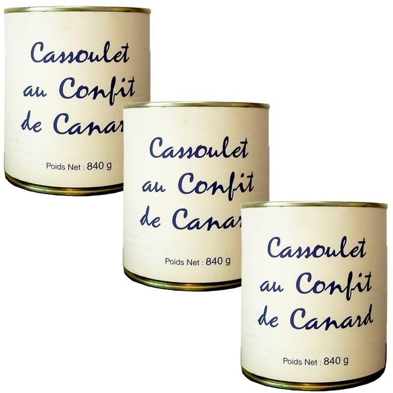 Cassoulet au confit de canard, 3 boites 840g