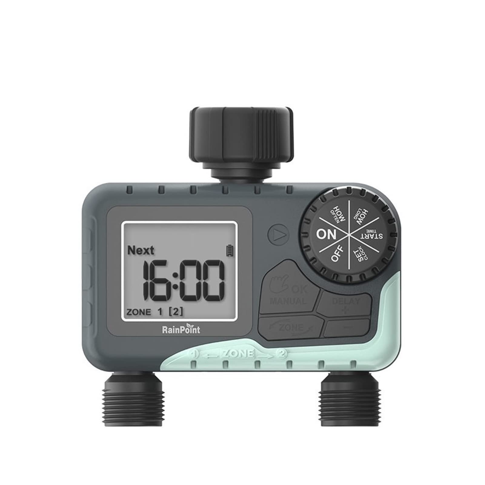 Smart Sprinkler Timer per irrigazione Irrigazione automatica elettronica Display digitale a due uscite Timer per irrigazione Regolatore per irrigazione da giardino per giardini, prati, cortili, ecc.