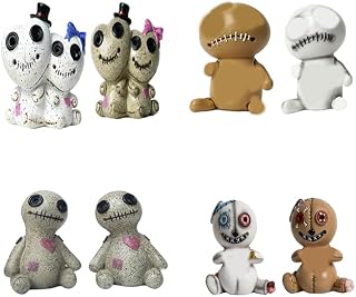 2 Pcs Voodoo Doll Incense Burner,Voodoo Doll Incense Cone Burner, Backflow Incense Holder Desktop Indoor Home Decoration Censer with Smokes from Eyes. (Style C(a Pair))
