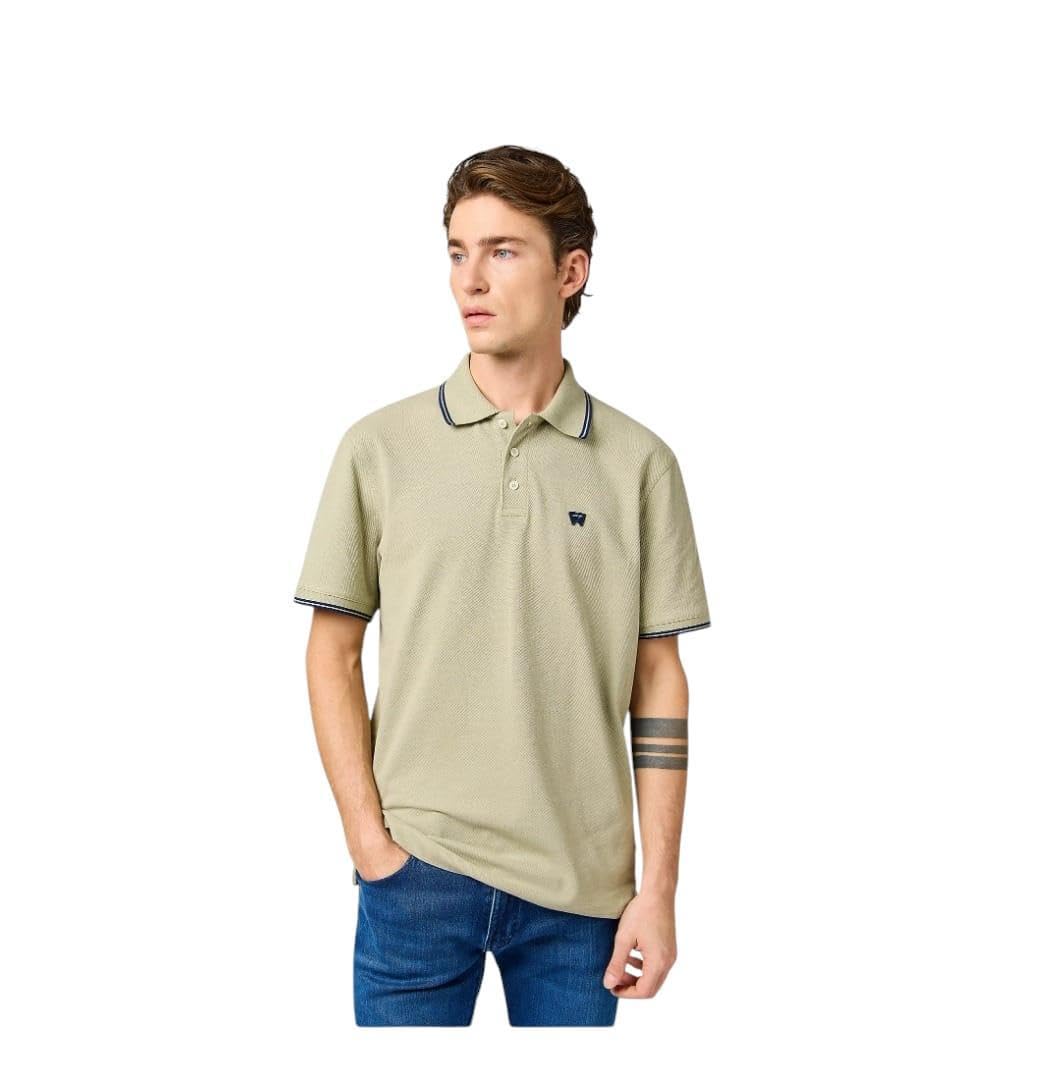 Wrangler Men's Polo Shirt, Tea, M