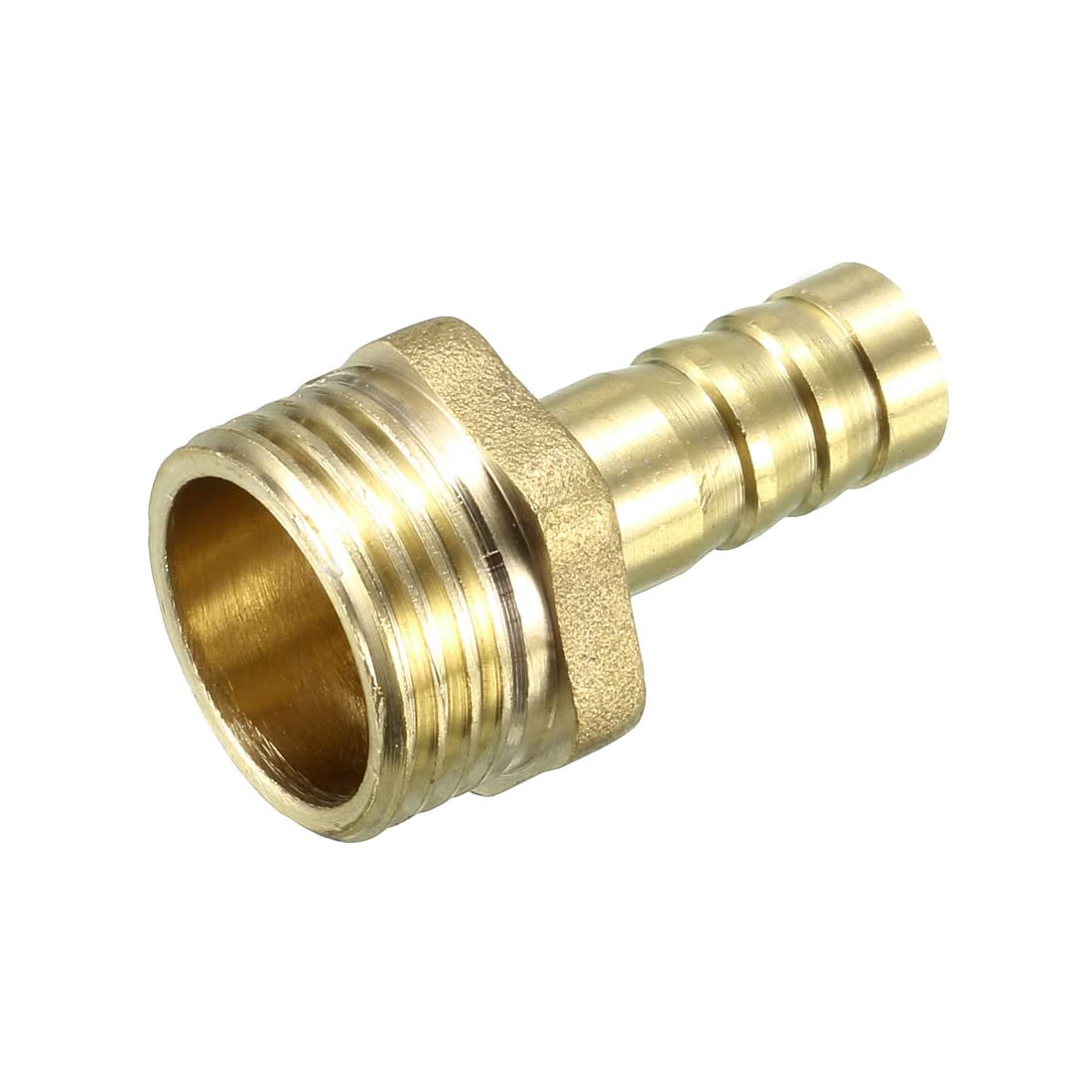 sourcing map Mosiężne szybkozłączki przyłącze adapter 10 mm z zaczepem x wtyczka 1/2 PT
