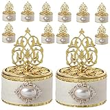 PLAFOPE 12pcs Decorative Candy Container Treat Boxes for Sweet Storage Box Wedding Candy Party Favor