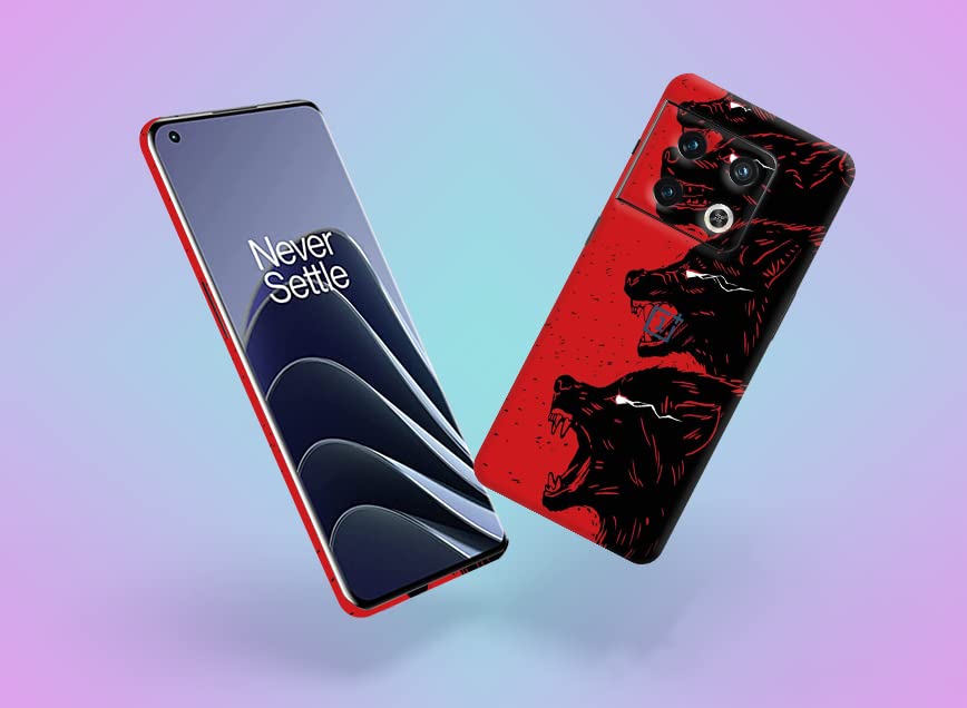 Image of Red Wolf Skin Back Protector Film Ultra Thin Scratch Resistant Vinyl (Not Case and Cover) for OnePlus 10 Pro 5G