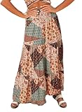 Happy Sailed Womens Long Maxi Skirt Bohemian Flared Tiered Elastic High Waisted Skirts Small Multicolor