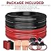 Taigoehua 100FT 10 Gauge Wire (50ft Each- Black/Red) 4 40A Fuse Holder/20 Lugs/ 3:1 Heat Shrink Tube-Copper Clad Aluminum CAA-Primary Automotive Wire,Car Amplifier Power & Ground Cable