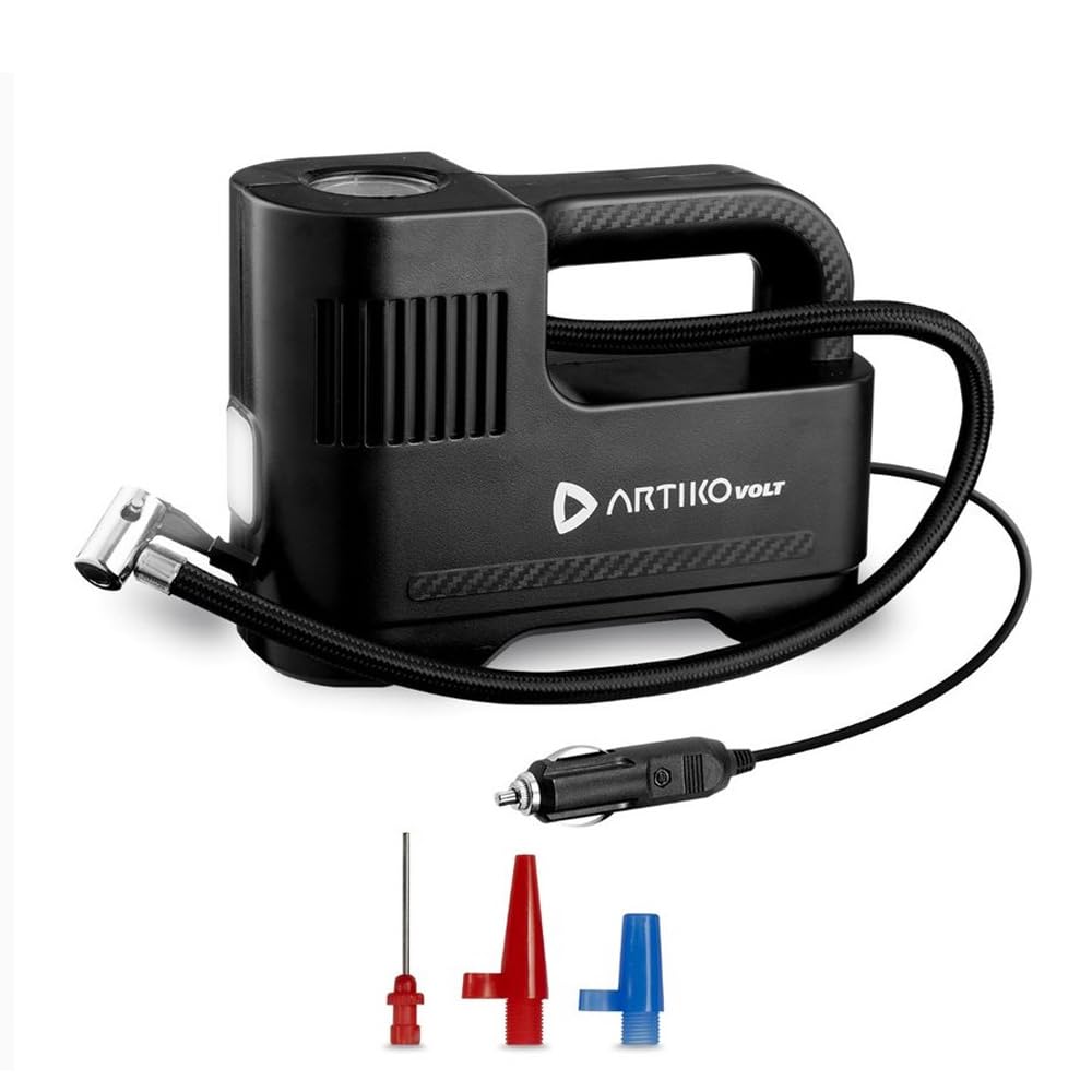 Compressor de Ar Automotivo Elétrico Portátil Artiko Volt Carro Lanterna 120W Potência