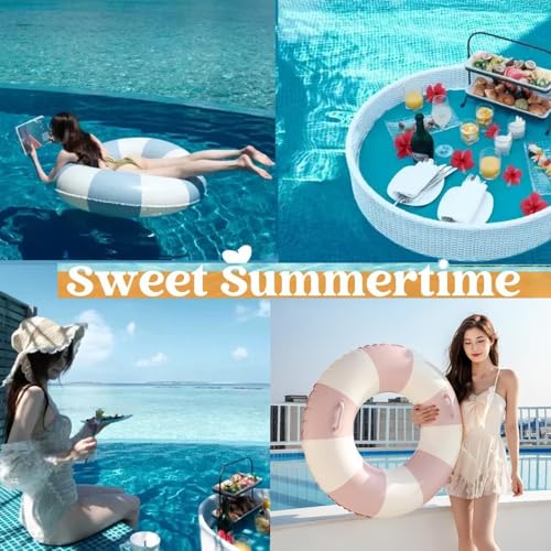 Image of 2 PCS Inflatable Pool Floats for Swimming Pool Party Lake Beach Adults - Floaties Pool Tubes Swim Rings Tubes Floaties for Beach Pool Party Decorations