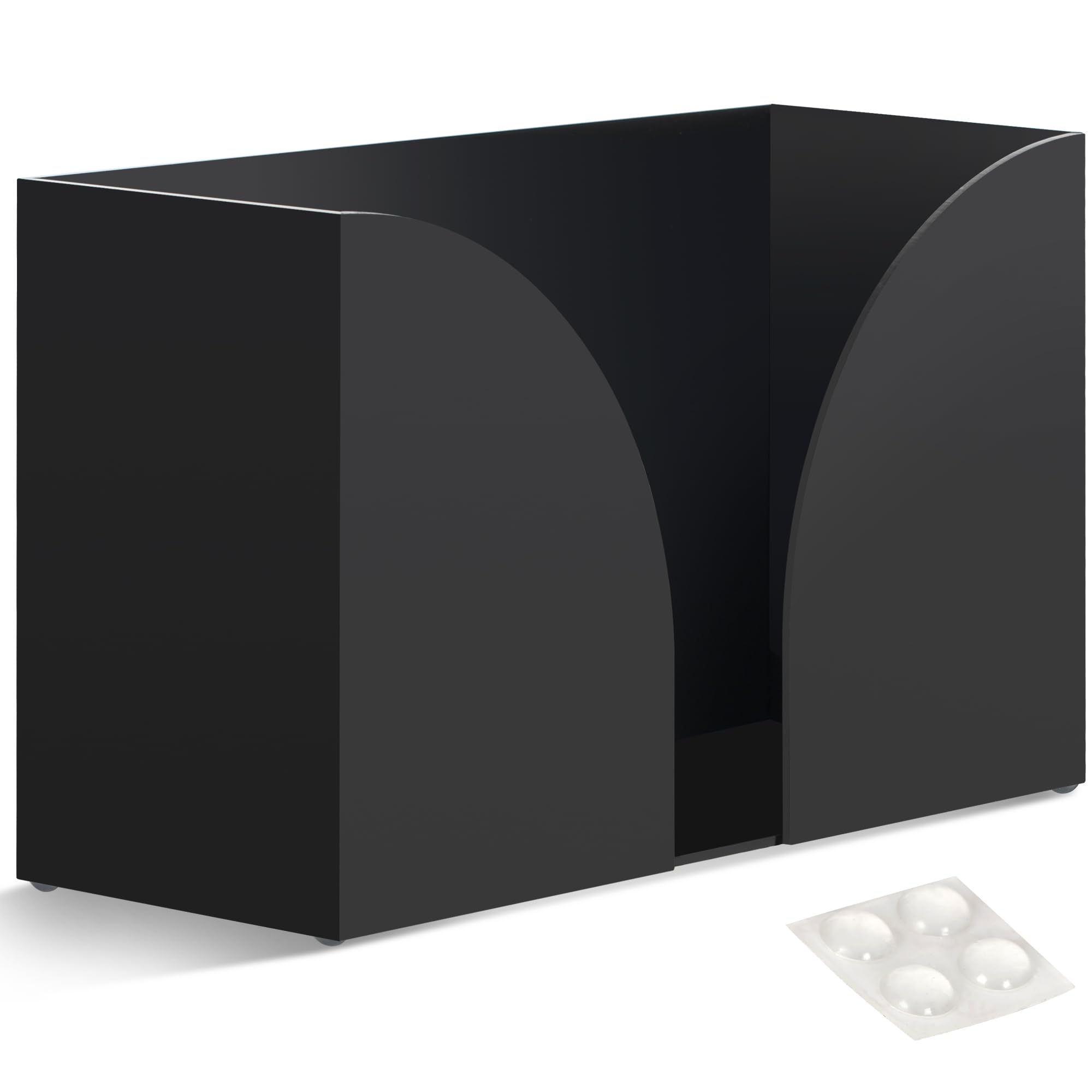 Storage Standard Dispensador de toallas de papel multipliegue, soporte para toallas de papel negro mate, soporte de servilletas de acrílico duradero para baño, cocina, oficina y restaurante, 10.75 x
