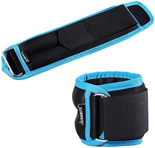 KUYOU Ankle Weights 1 Pair, Ankle Wrist Weights for Women Men Kids, 2.2lbs -6.6 lbs Sand Filling Leg Weights with Adjustable Strap for Running, Walking, Exercise, Resistance Training, Gym (4.4)
